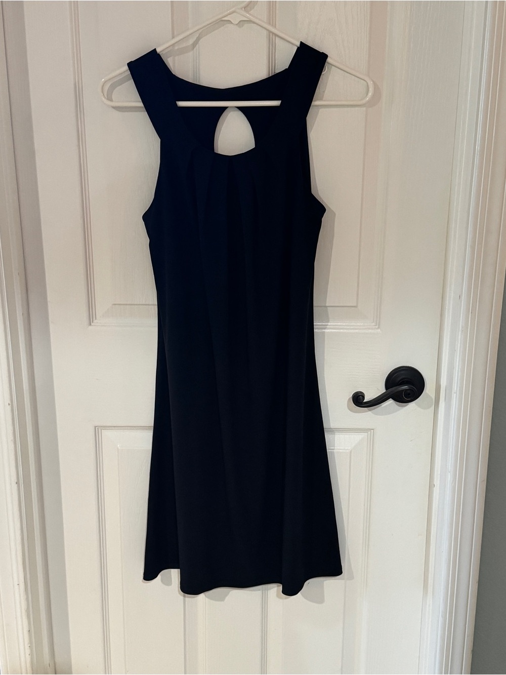 White House Black Market Black Sleeveless Mini Dress with Keyhole